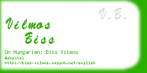 vilmos biss business card